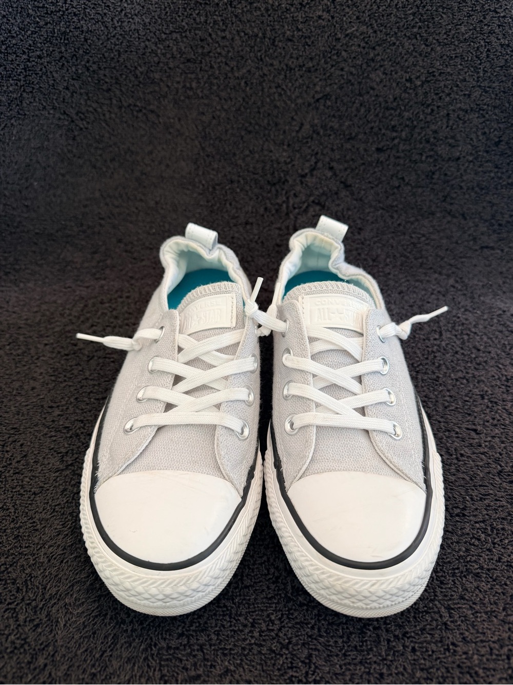 Converse Low-Top Shoreline Slip-On Sneakers in Light Gray and White - Picture 2 of 5